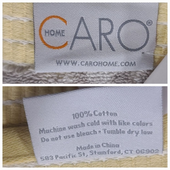 6pc Caro Home Daisy Flower Honey Gray Bath Hand Tip / Washcloth Towel Set NEW - Picture 9 of 10